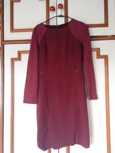 Burgundy Long Sleeve Dress