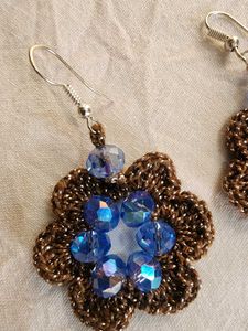Crochet Crystal Earrings