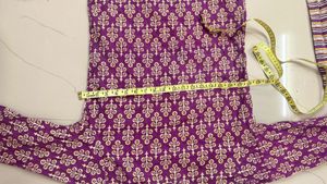 Purple Printed Kurta Set