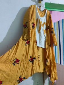 Shrug Type Kurti With Embroidery...