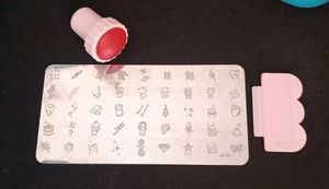 Nail Art Stamping Plate (With Stamp)