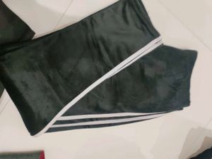 Black Velvet +fleece Track Pants