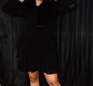 Black Frill And Flare dress On Sale