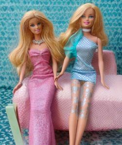 Two Glamorous Barbie Dolls