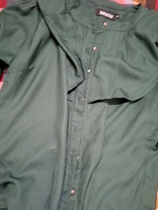 Elegant Green Ruffle Top