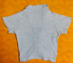 Light Blue Crop Top