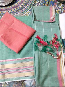 Khadi Cotton Dress Material Suit