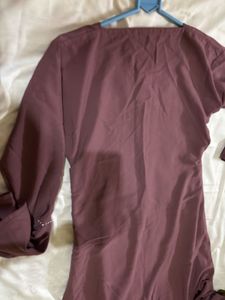 Elegant Mauve Abaya Dress