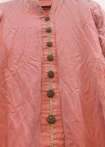 Embroidered Pink Kurta