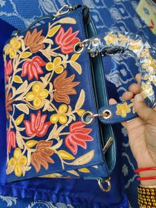 Brand New Embroidered Large Sling Bag