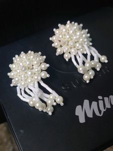 White Pearl Earrings