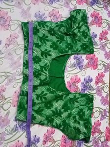 Green Floral Print Blouse