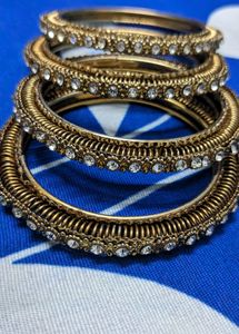 Bangles Gold Colour 4 Piece Set