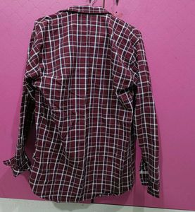 Burgundy Plaid Shirt