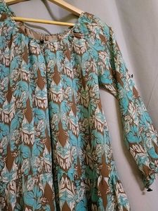 Boho Print Dress 🤎