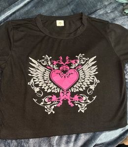 Black Gothic Cropped Tshirt