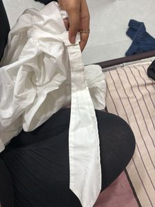 White Shirt Top Crop