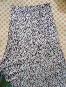 Floral Print Trumpet Skirt