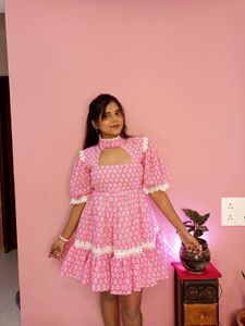 Ruffled Mini Dress &amp; Pink Cotton Dres