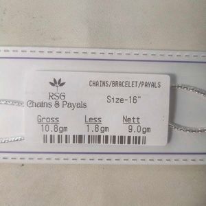 pure Silver Mix Snack Chain+Pandent Set