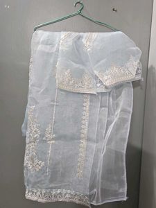 Kross Kulture Embroidered Organza Suit