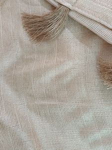 Jute Cotton Saree With Unstitched Blouse Piece.