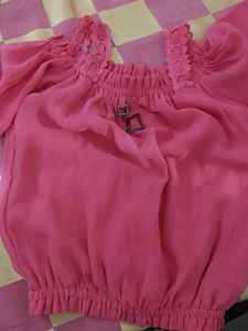 Pink Chiffon Top