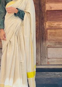 Set Saree with Gold Borde