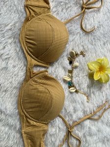 Padded Gathered Bikini Top