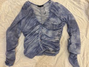 Zara Polyester Mesh Top