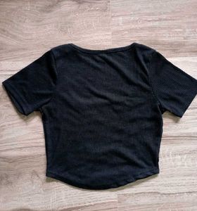 Combo Of Black Top And Jeans