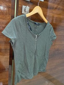 Nuon Green Stripe Top