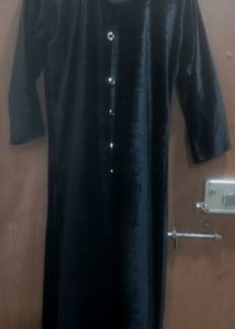 Elegant Black Velvet Kurta