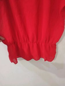 cute partywear stylish Red  Top