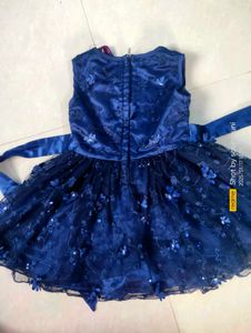 Navy Blue Net Frock
