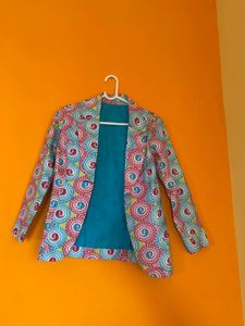 African Print Blazer, Small Size