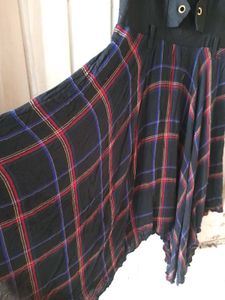 Unique Plaid &amp; Black Dress