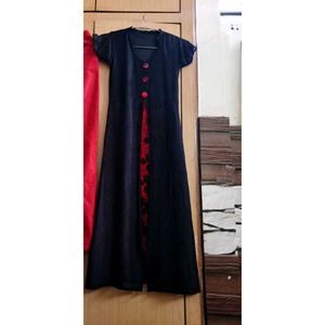 A-line Maxi Dress Set With Pant