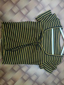 Striped Black & Gold Top