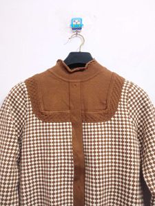 Vintage Korean Brown Sweater For Women