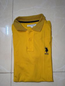 USPA Yellow Polo Shirt L size