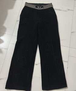 Black Wide Leg Pants (woolen)