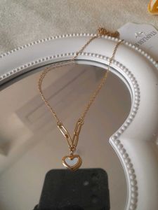 Dual Sided Heart Pendant Necklace (Anti Tarnish)