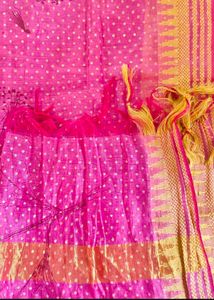 Teal &amp; Pink Kurta With Duppatta