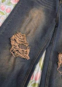 Ripped Wide Leg Jeans