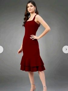 Chic Maroon Bodycon Dress