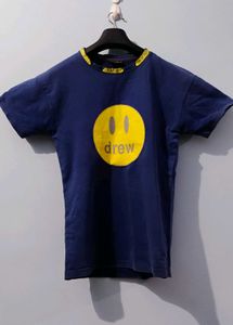 Navy Blue Printed Tshirt For Men