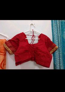 Orange Sari With Blouse