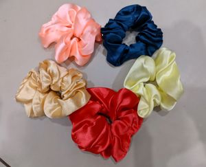 5 Satin Scrunchies Combo (5)