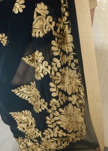 Black Embroidery Saree